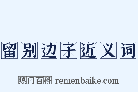 留别边子近义词是什么意思的图片